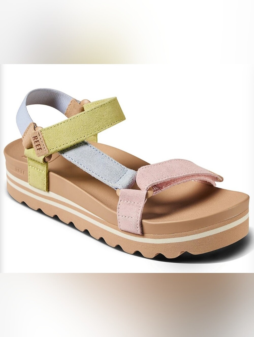 NEW! REEF Platform Sport Sandals in Pastel Mult sz 7 NWT - Picture 6 of 7